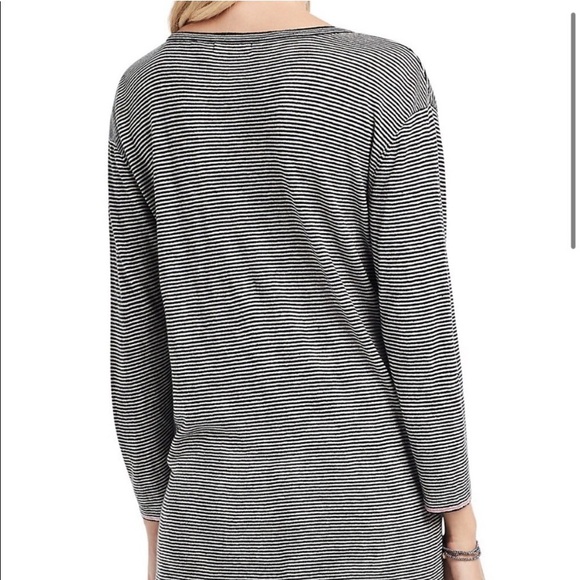 Nic Zoe Sweater Womens M Cosmo Cocktail Embroidered Novelty Print Striped Linen - Picture 3 of 16